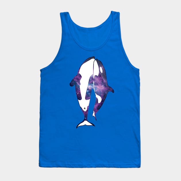 Orca Twins in Space Tank Top by ThinkingSimple